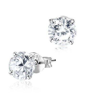 Round CZ Stud Earring ST-8-RS